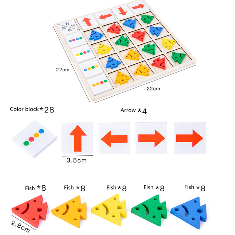 Wooden Cognitive Direction Puzzle