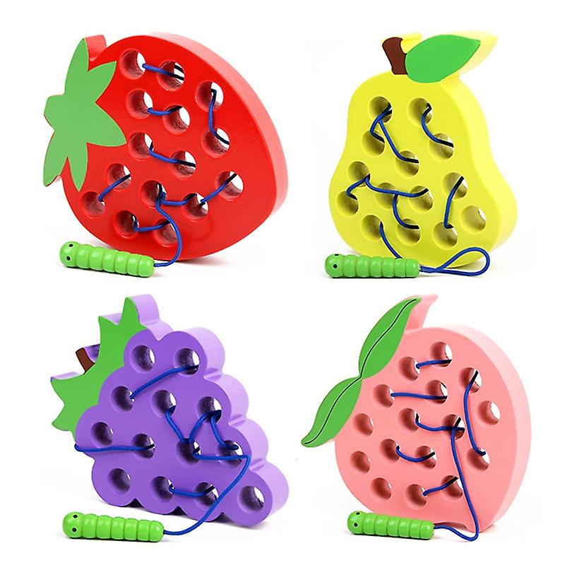 Wooden Lacing Threading Game