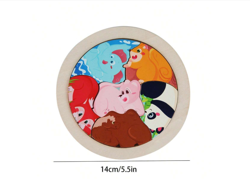 Wooden Circular Puzzle 1 pc