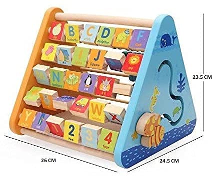5 in 1 Wooden Activity Centre Triangle Toy