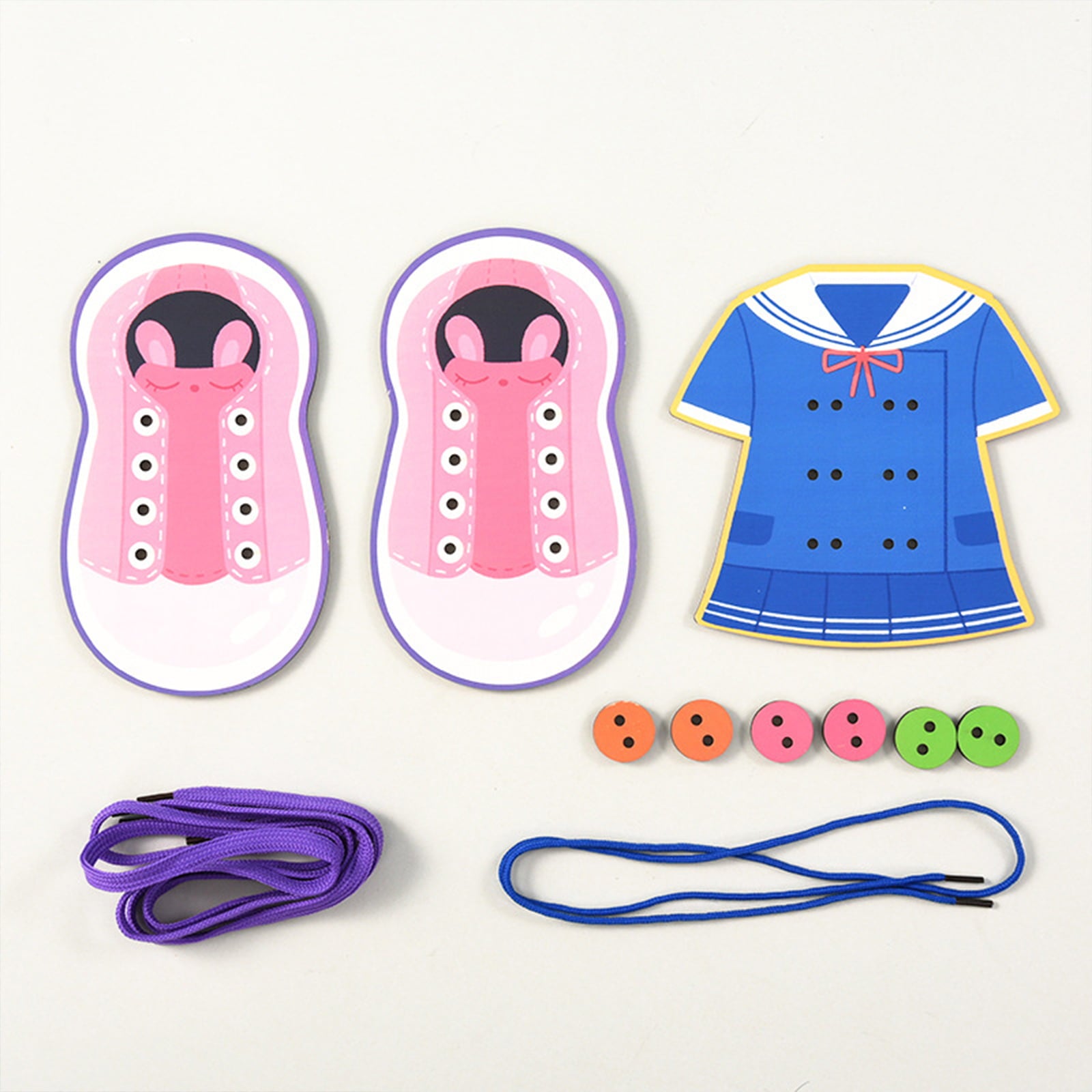 Shoe and Button Threading Toy