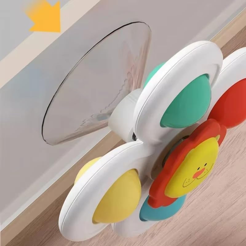 3 PC Fidget Spinner Bath Toy Toddlers Spinning Rattle Suction Cup Baby Bath Tub Toys