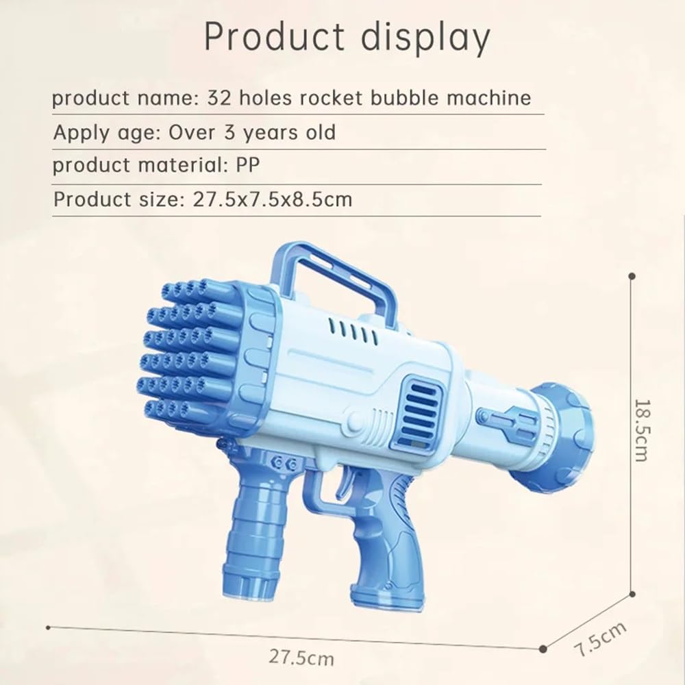 32 Hole Rocket Bubble Gun