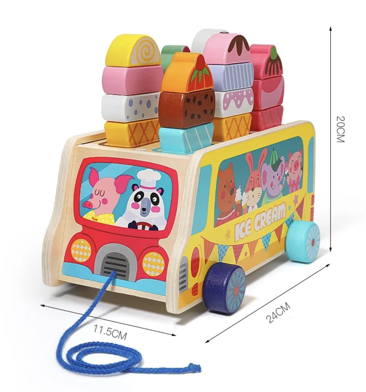 Wooden Ice Cream Cart