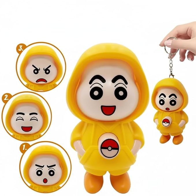 Face Changing Cartoon Keychain (1 Pc) (Random Color)