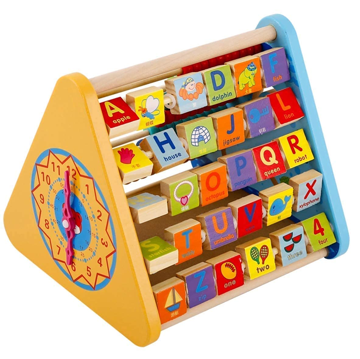 5 in 1 Wooden Activity Centre Triangle Toy