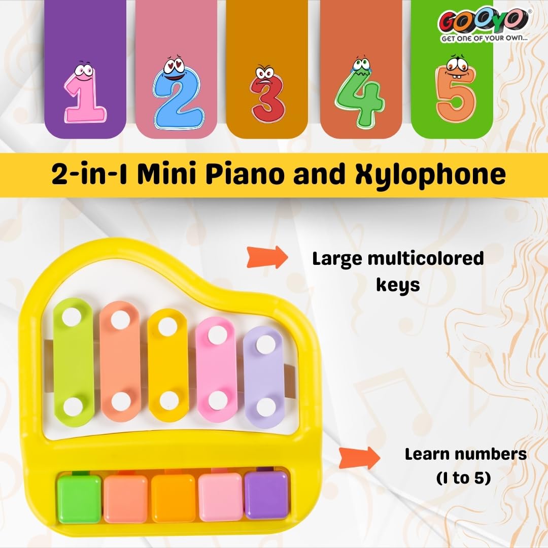 2 in 1 Mini Piano and Xylophone
