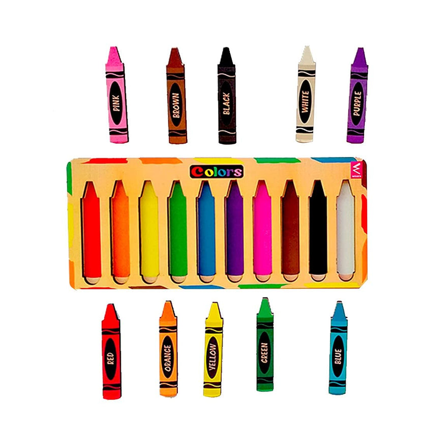 Colors and Crayon Matching Puzzle