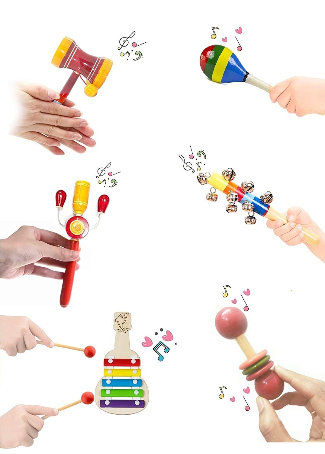 Rattles Set of 6