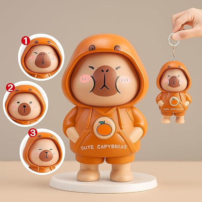 Face Changing Cartoon Keychain (1 Pc) (Random Color)