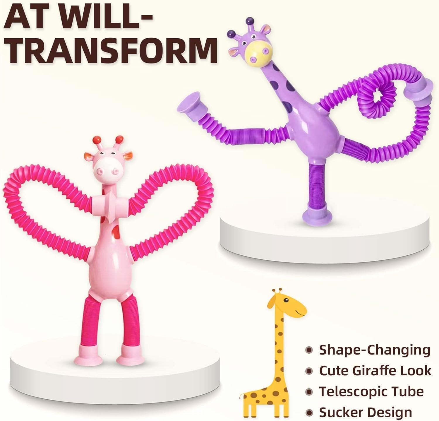 Giraffe Pop Tube - 1 pc