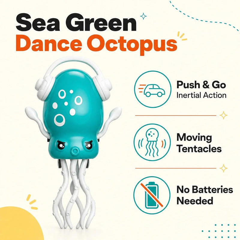Dancing Octopus Push and Go Toy