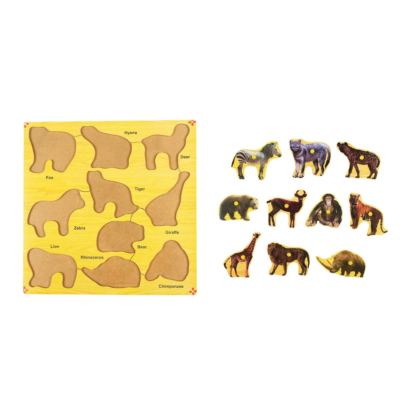 Wild Animals Puzzle Pin Board