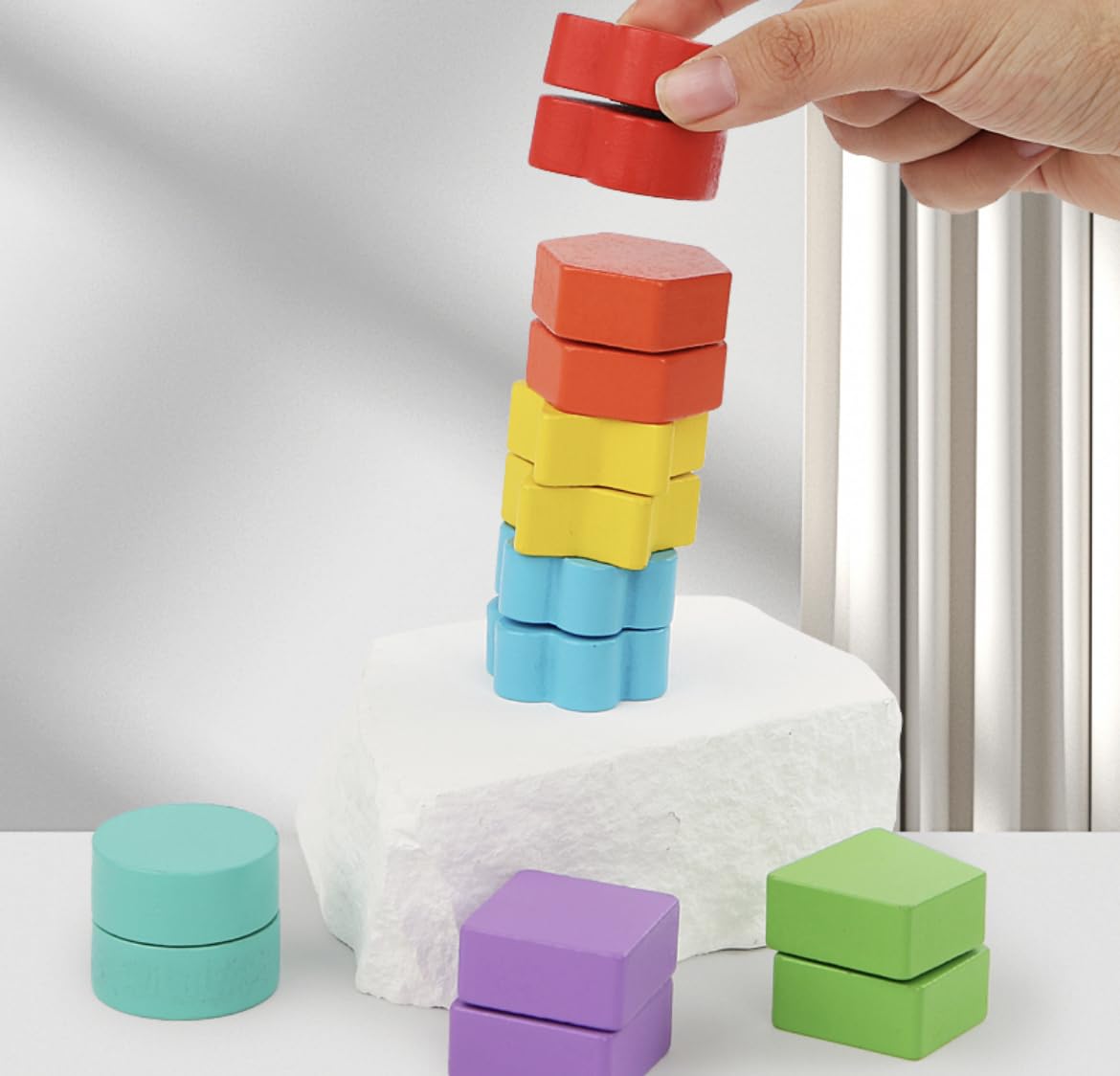 Wooden Color Sorting Stacking Rings