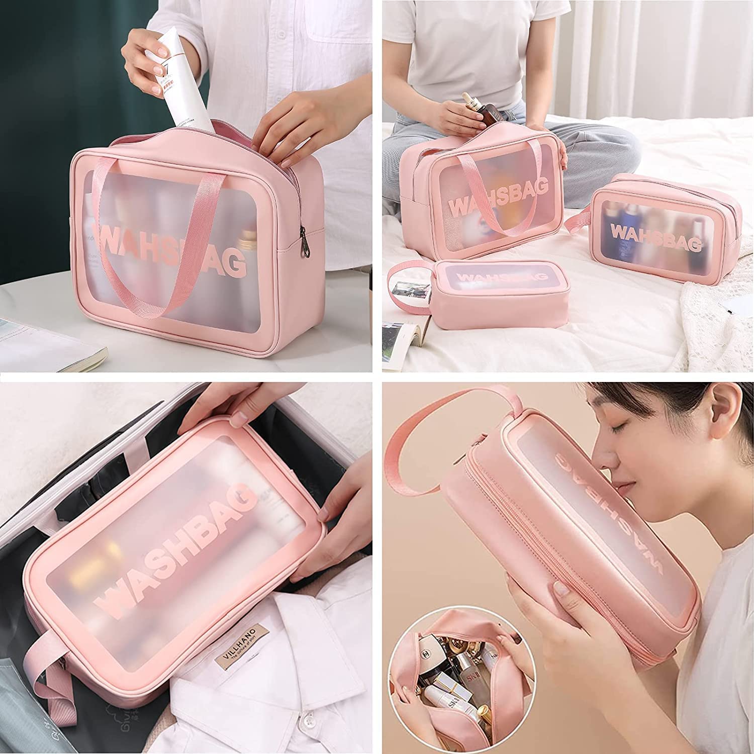 3 pc Wash Bag (Random Color)