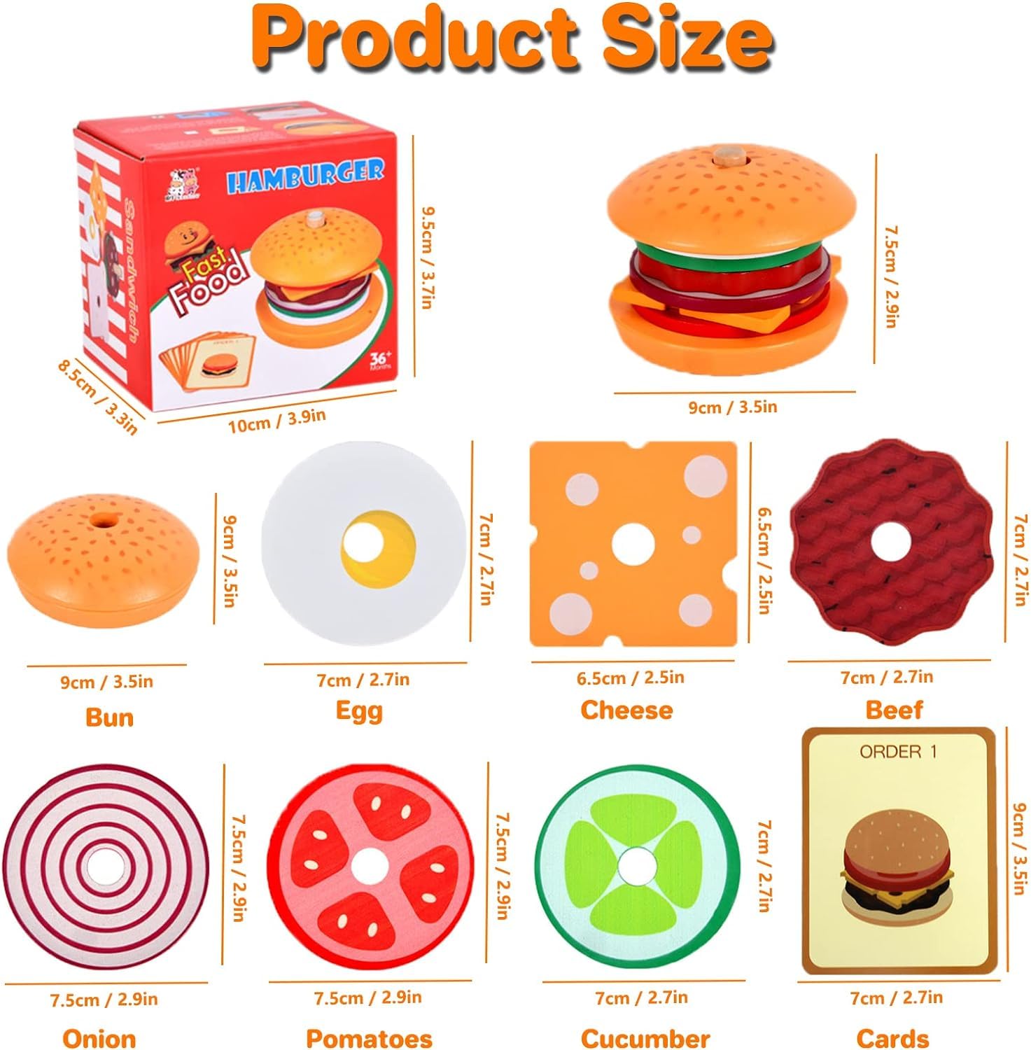 Wooden Hamburger Set/Sandwich set (Random)