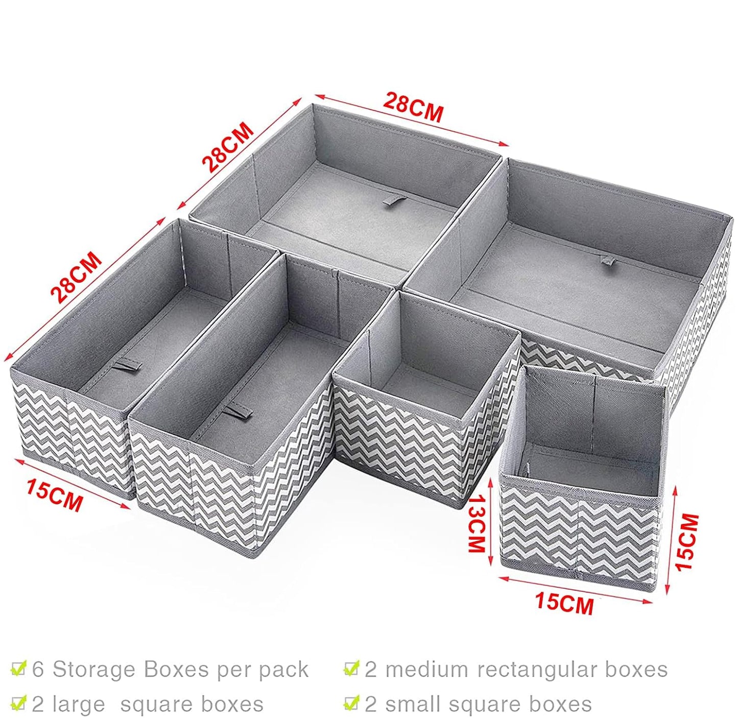 Set Of 6 Box Organiser