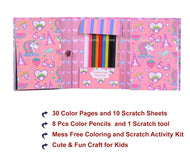 2 IN 1 Coloring book(coloring and Scrach book)