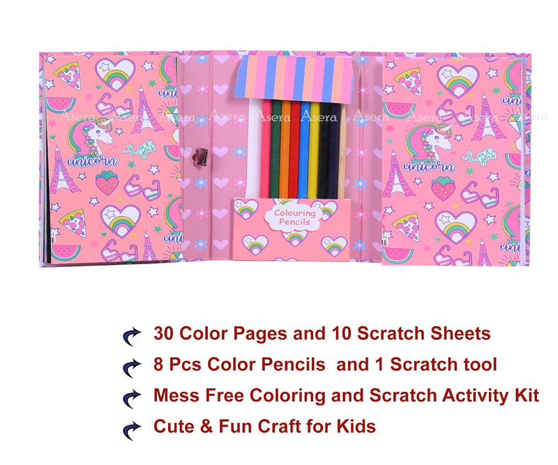 2 IN 1 Coloring book(coloring and Scrach book)