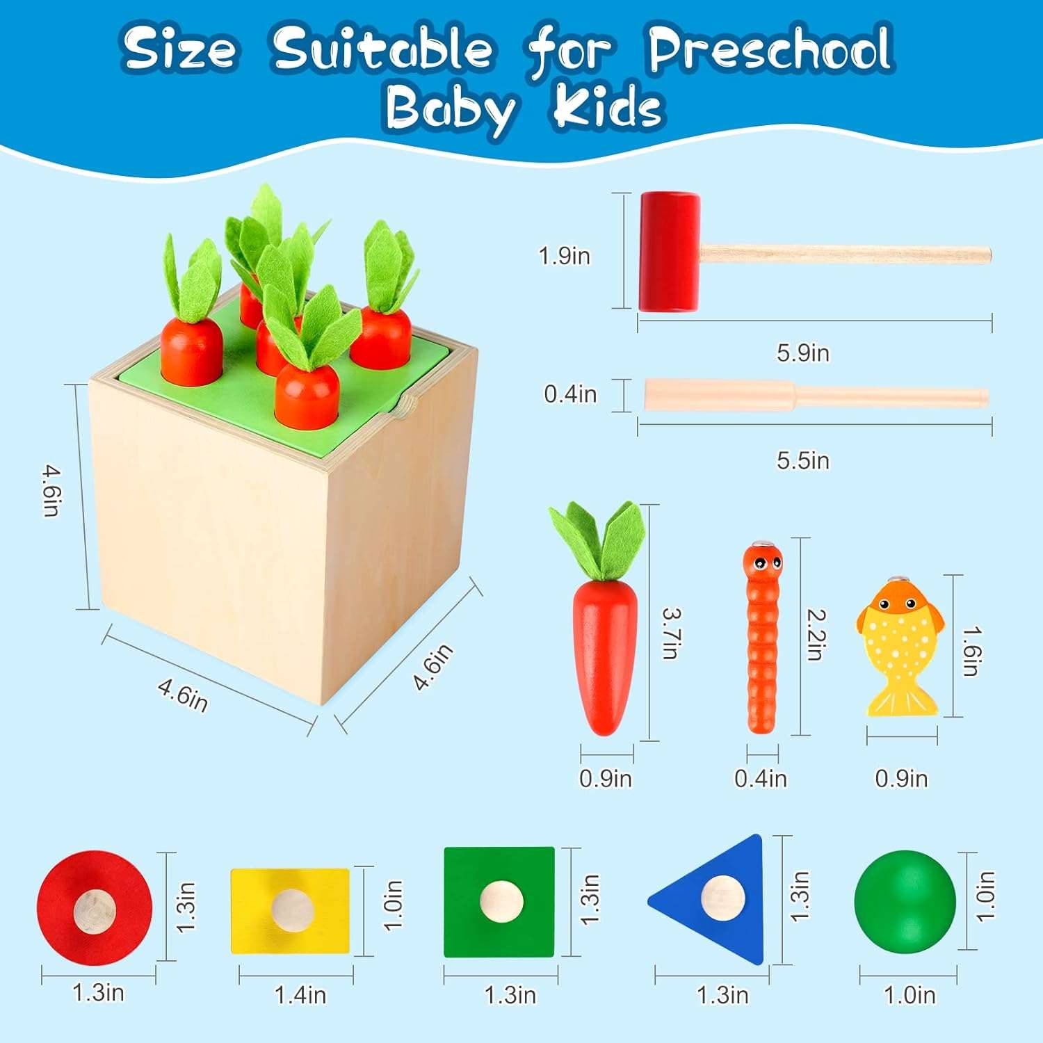 5 in 1 Wooden Toys