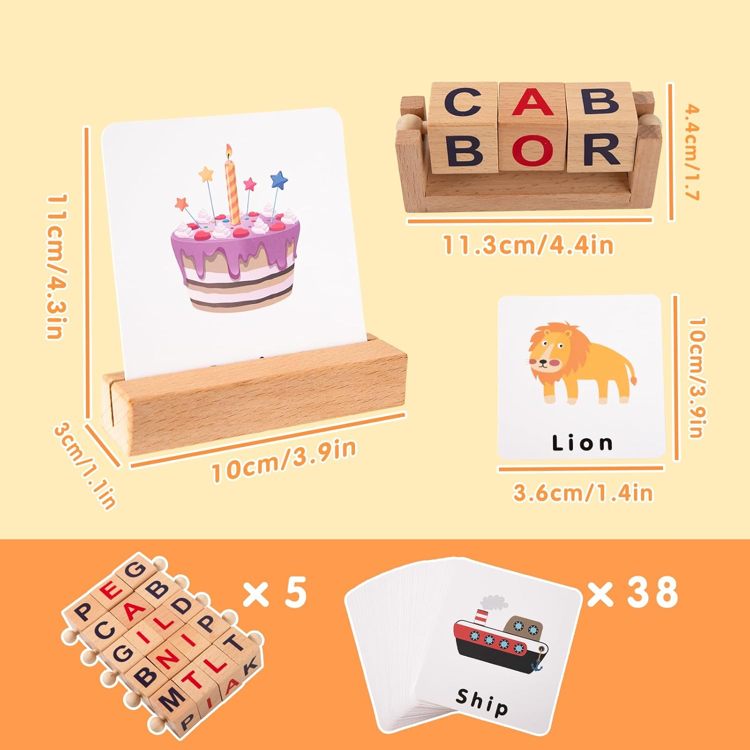 Wooden Spelling Game(Spinner Type)
