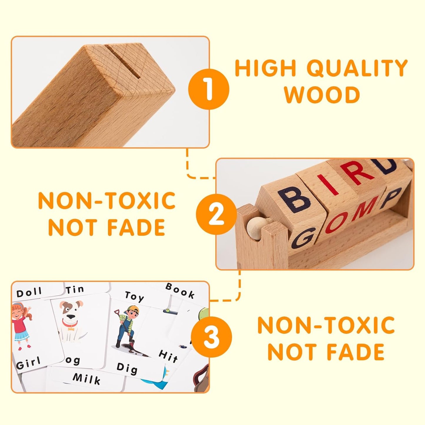 Wooden Spelling Game(Spinner Type)