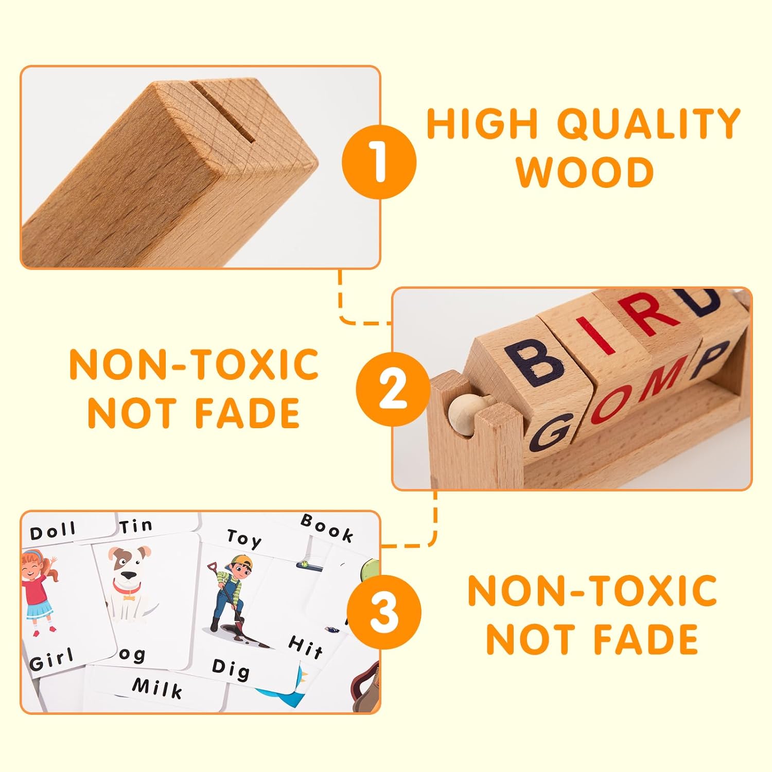 Wooden Spelling Game(Spinner Type)