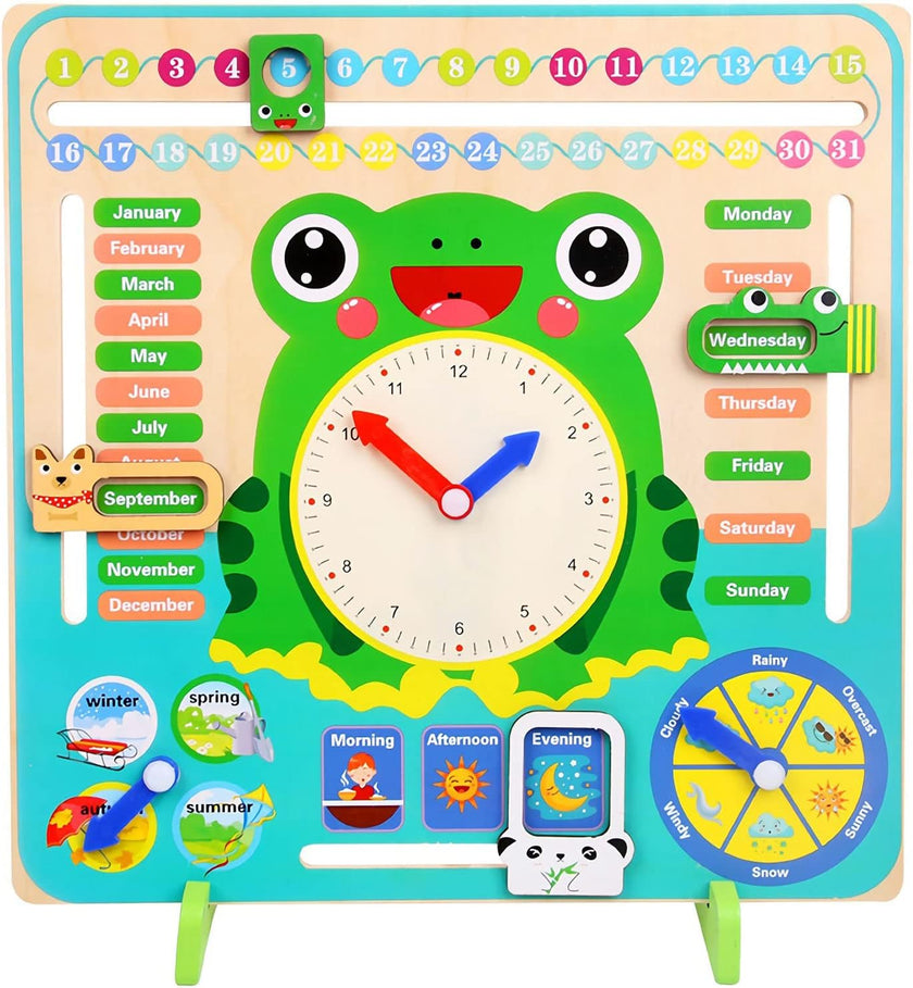 Wooden Calendar Frog