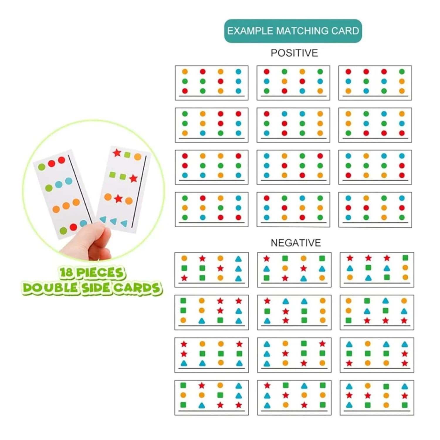 Wooden Four Color Logic Game Fruit and Shapes