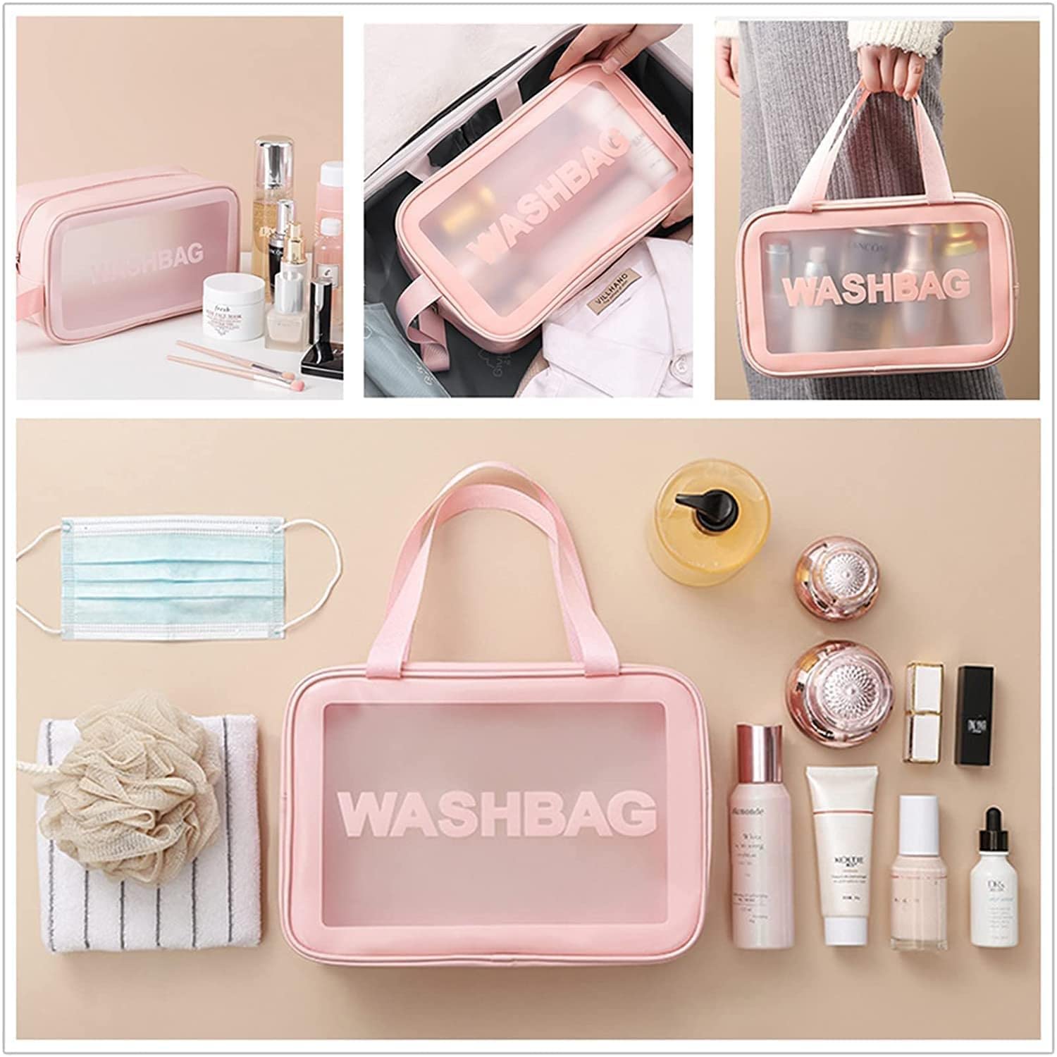 3 pc Wash Bag (Random Color)