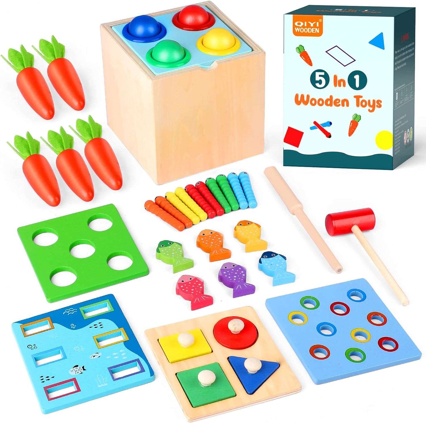 5 in 1 Wooden Toys