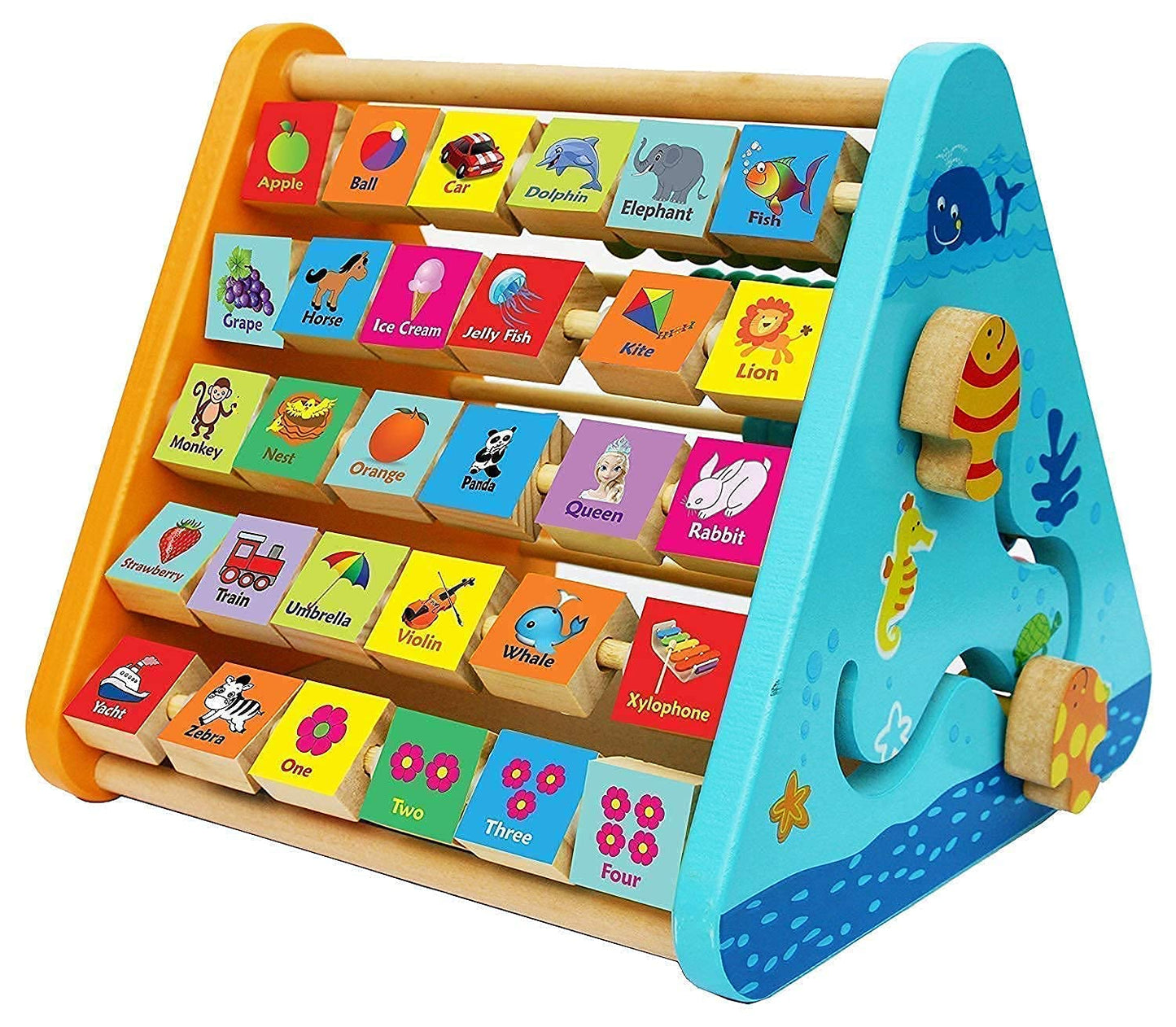 5 in 1 Wooden Activity Centre Triangle Toy