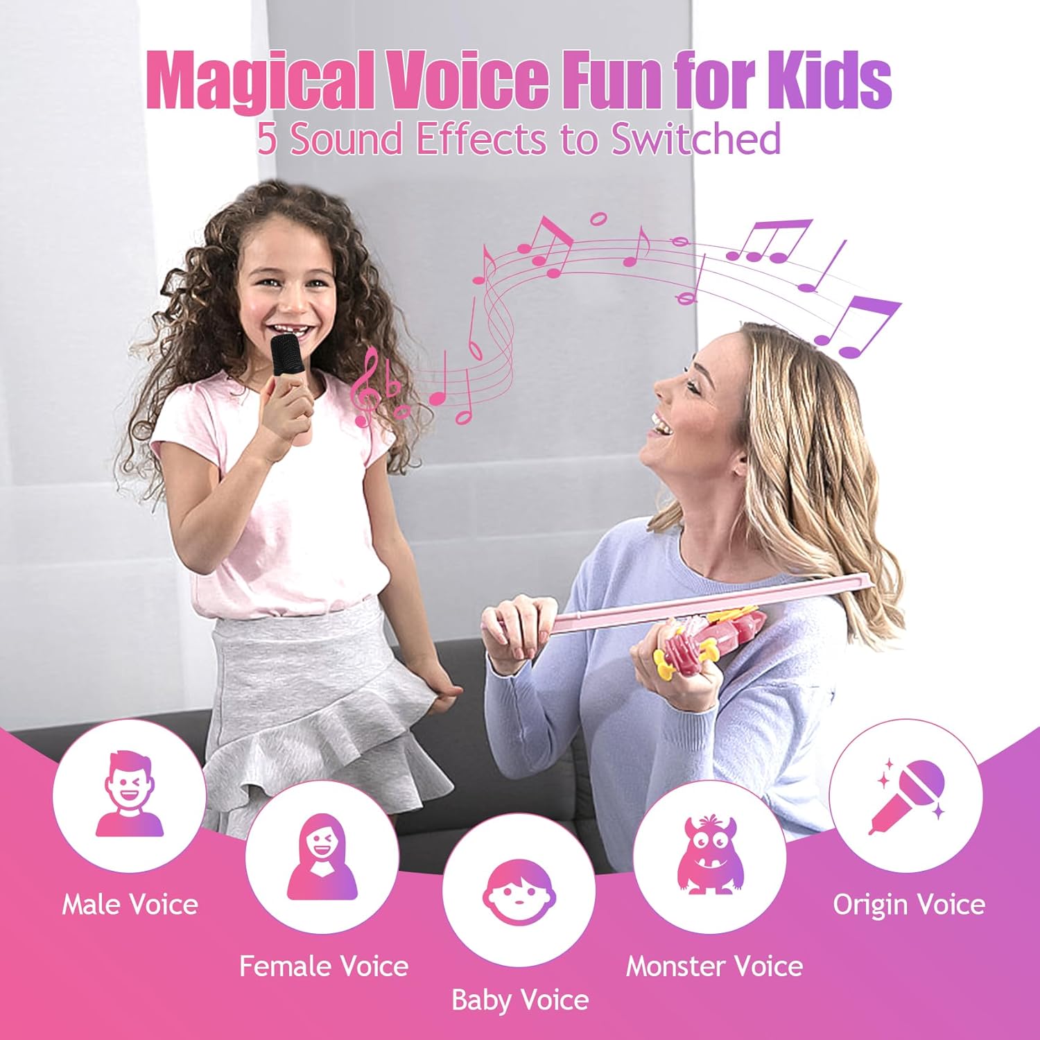 Karaoke Machine for Kids with 2 mikes