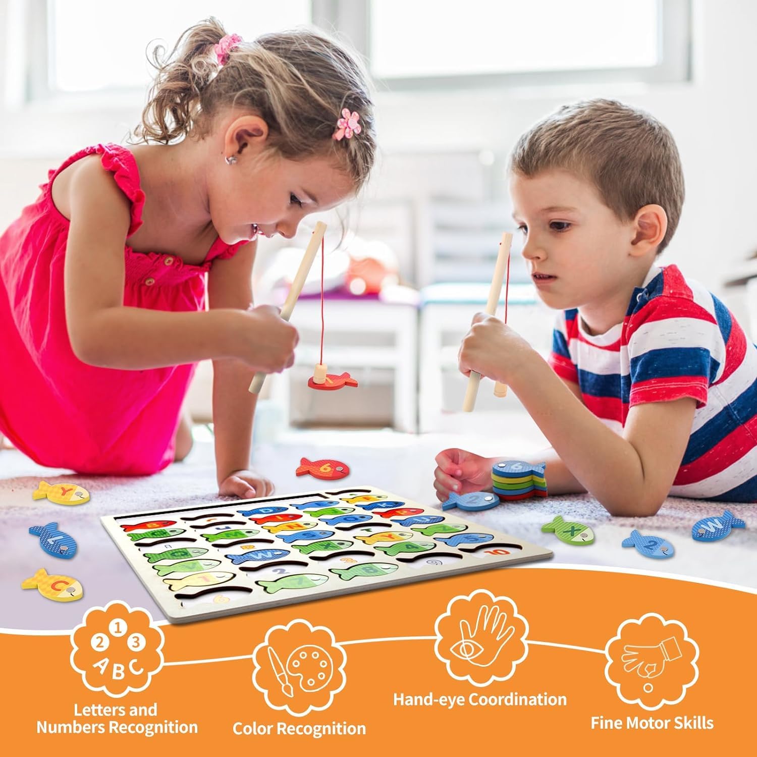 Alpha Numeric Magnetic Fishing Game