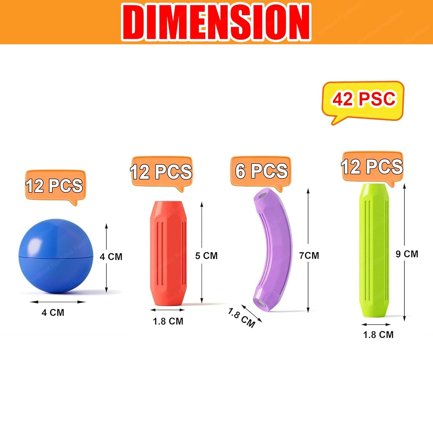 42 pcs Magnetic Bar