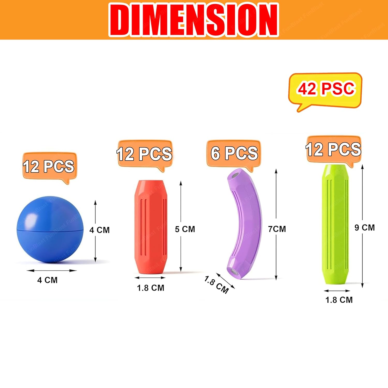42 pcs Magnetic Bar