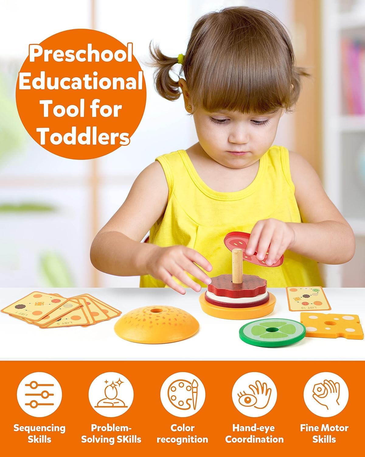 Wooden Hamburger Set/Sandwich set (Random)