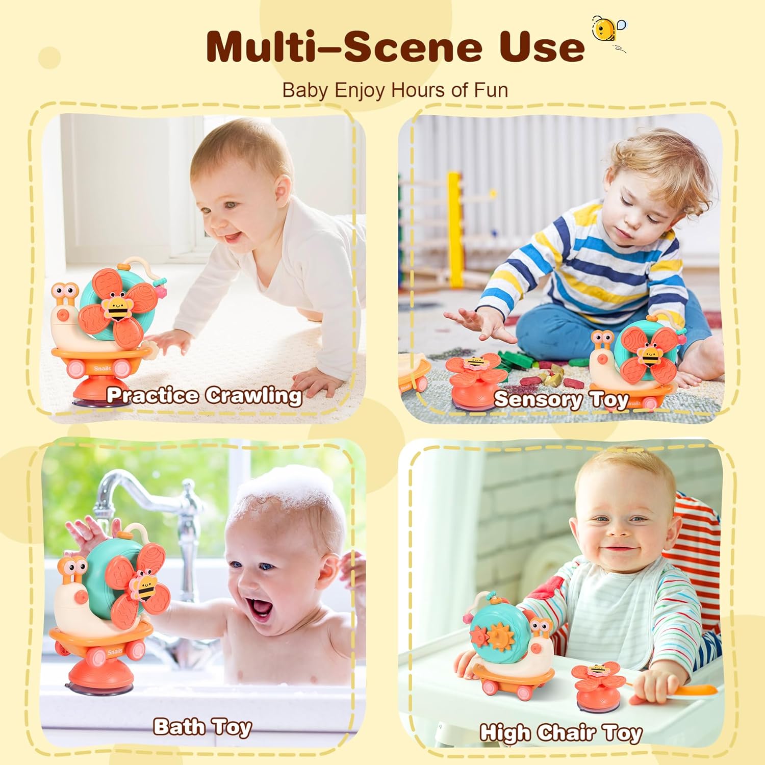 5-in-1 High Chair Toy with Suction Cups Spinner