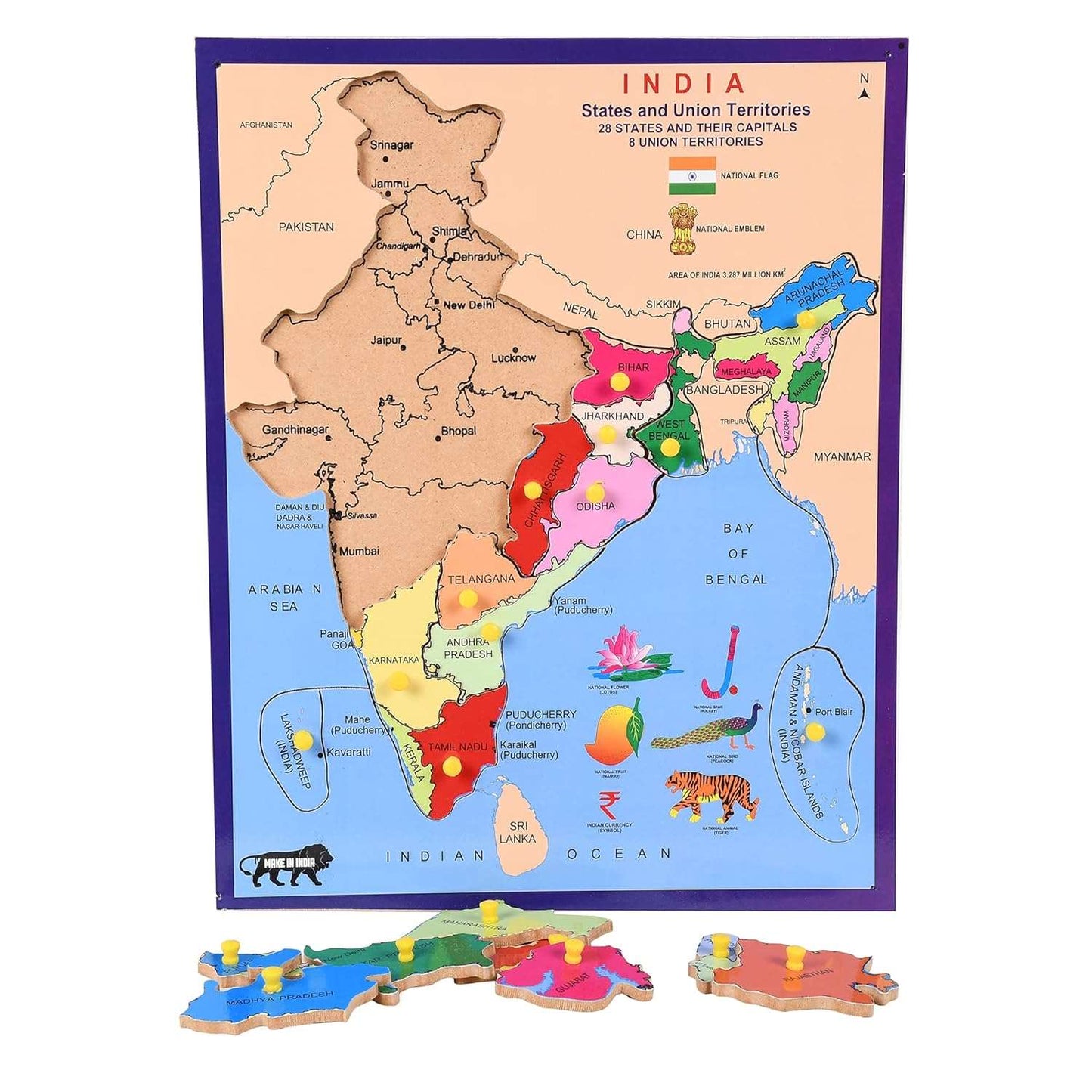 India Map Pin Board