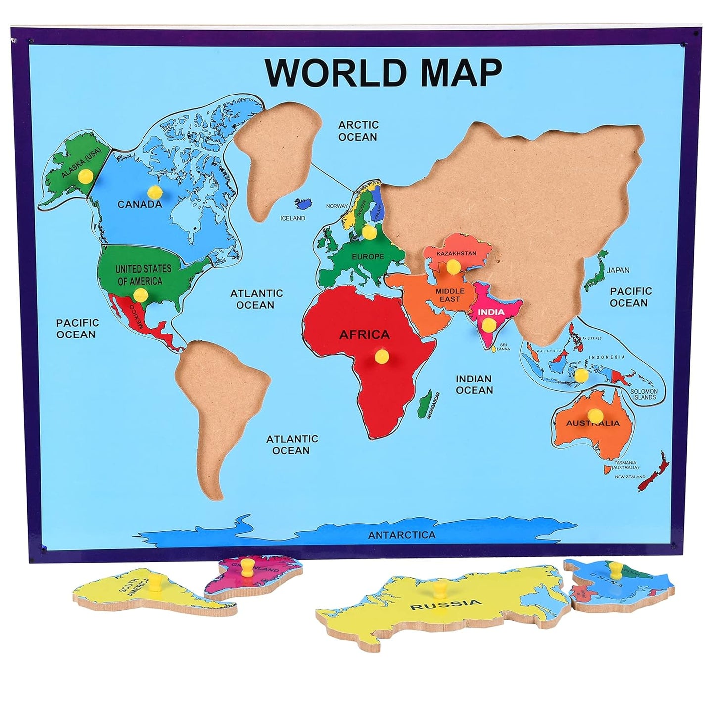 World Map Pin Board