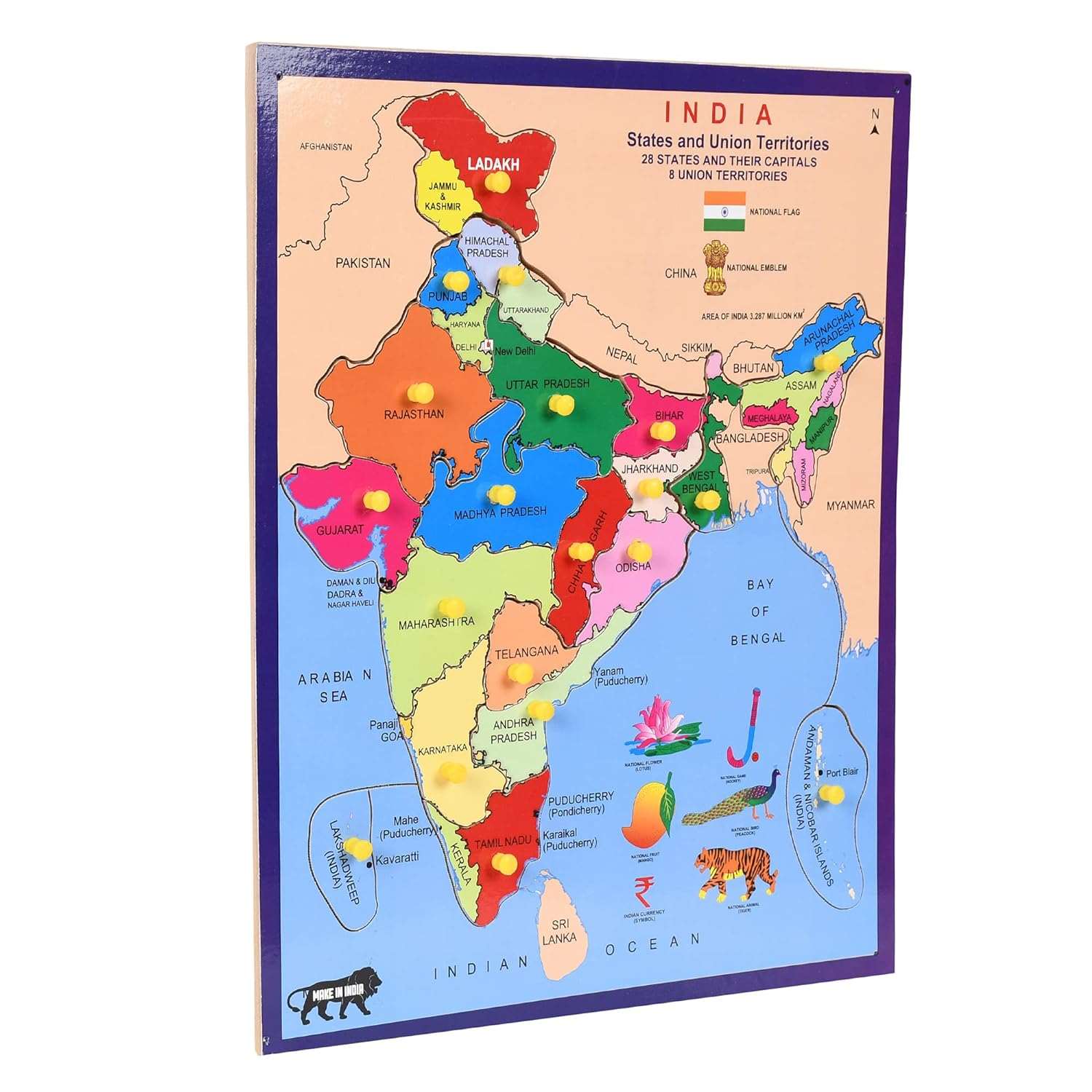 India Map Pin Board