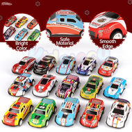 48 Piece Mini Pull Bag Cars With Container For Kids