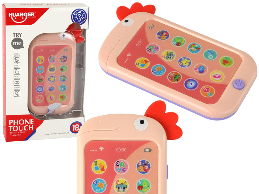 Educational Phone Learning English Pink Chicken