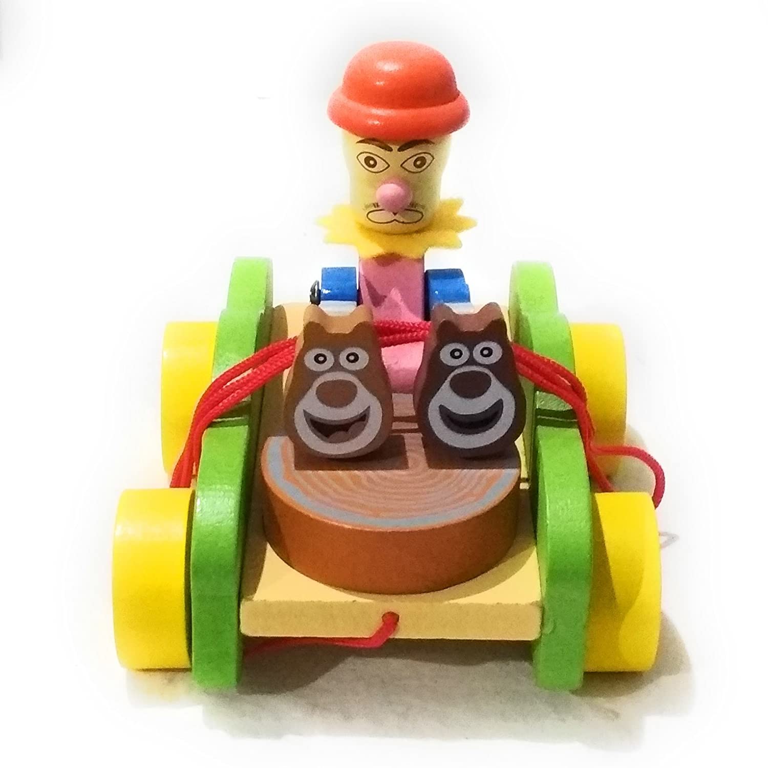 Wooden Joker Pull Along