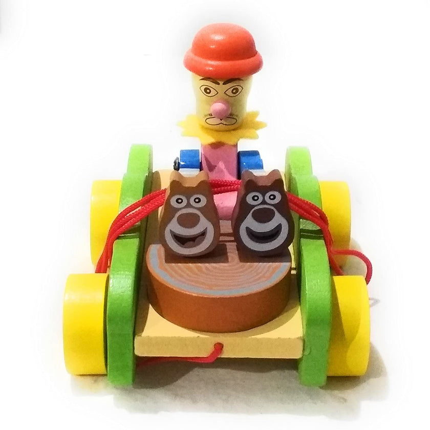 Wooden Joker Pull Along