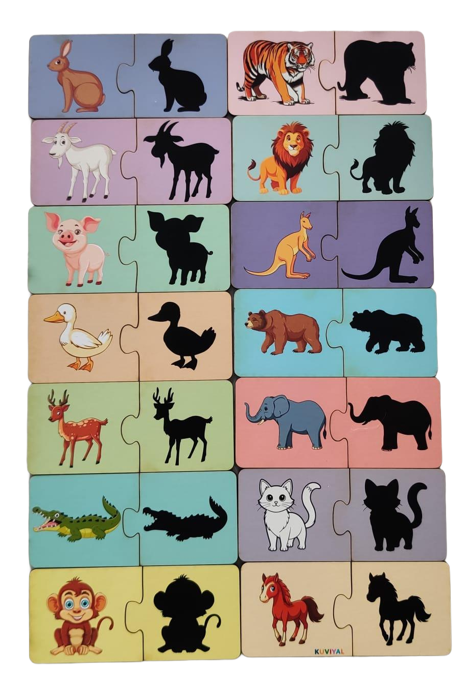 Shadow Matching Puzzle - Animals