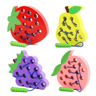 Wooden Lacing Threading Game