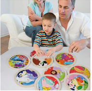 Wooden Circular Puzzle 1 pc