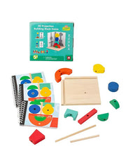 Wooden 3D Projection Puzzle Game Educational Building Block Toy