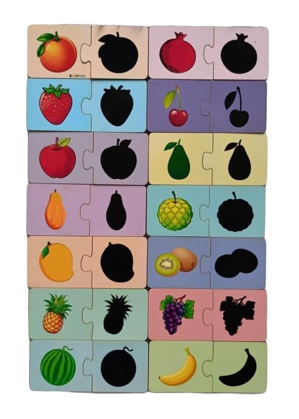 Shadow Matching Puzzle - Fruits